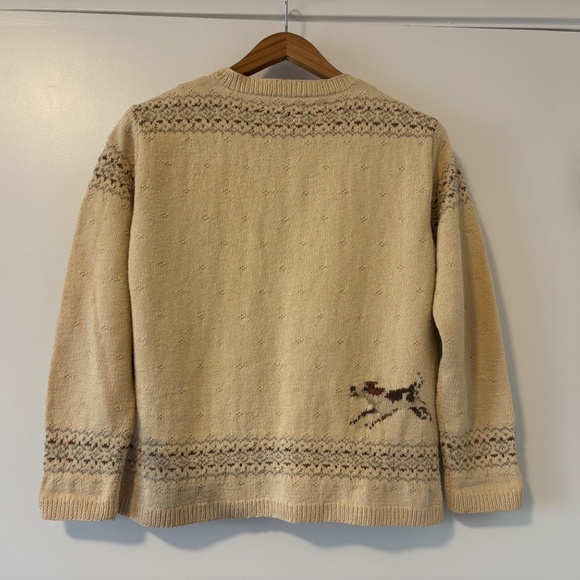 Exclusive Hand Knit for Lauren Ralph Lauren Equestrian Horse & Dog Knit Sweater - Picture 4 of 7